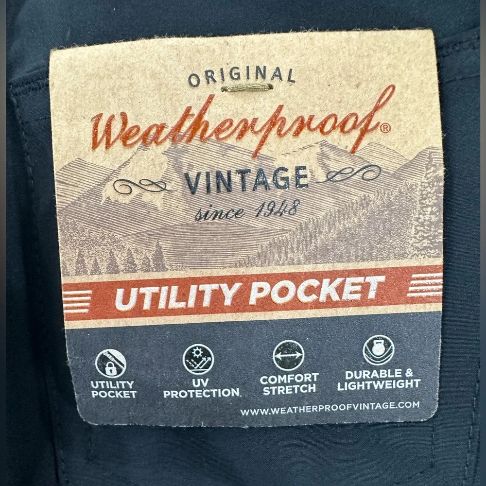 NWT Boy's Weatherproof Vintage Black Pants with Utility Pockets